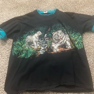 Vintage double sided tiger shirt with hidden pics